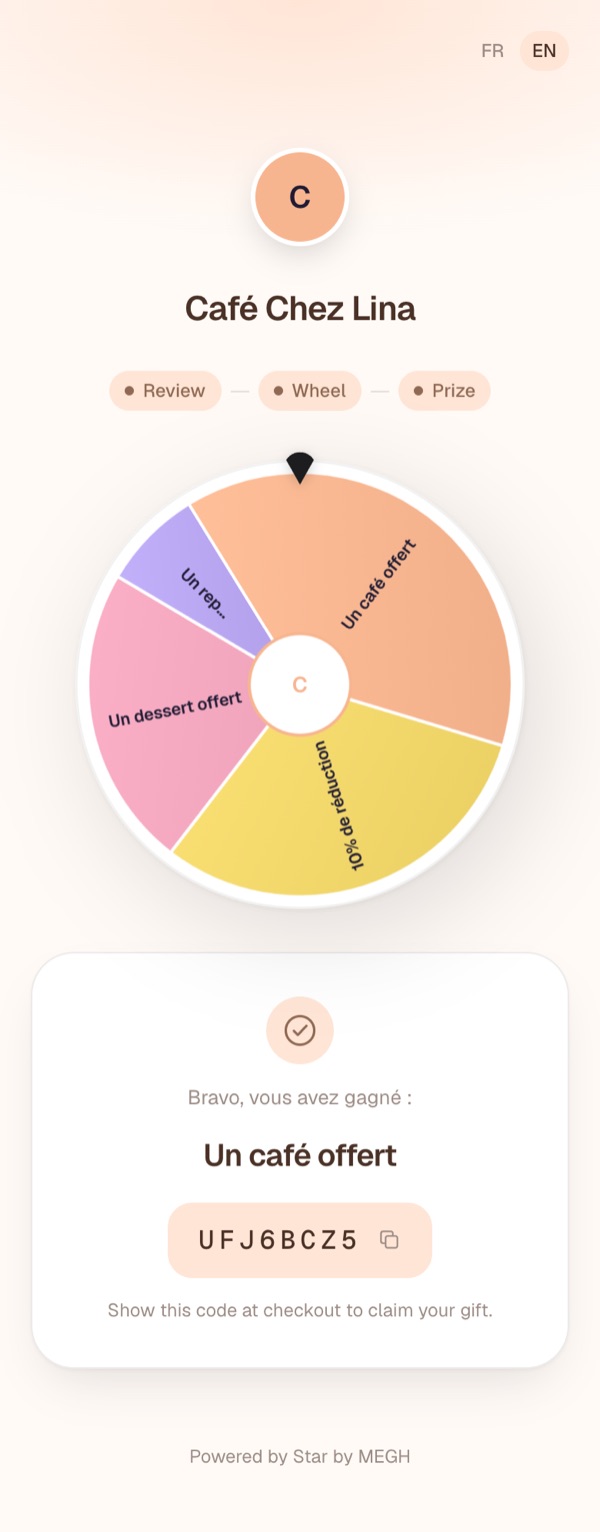 Prize won and code