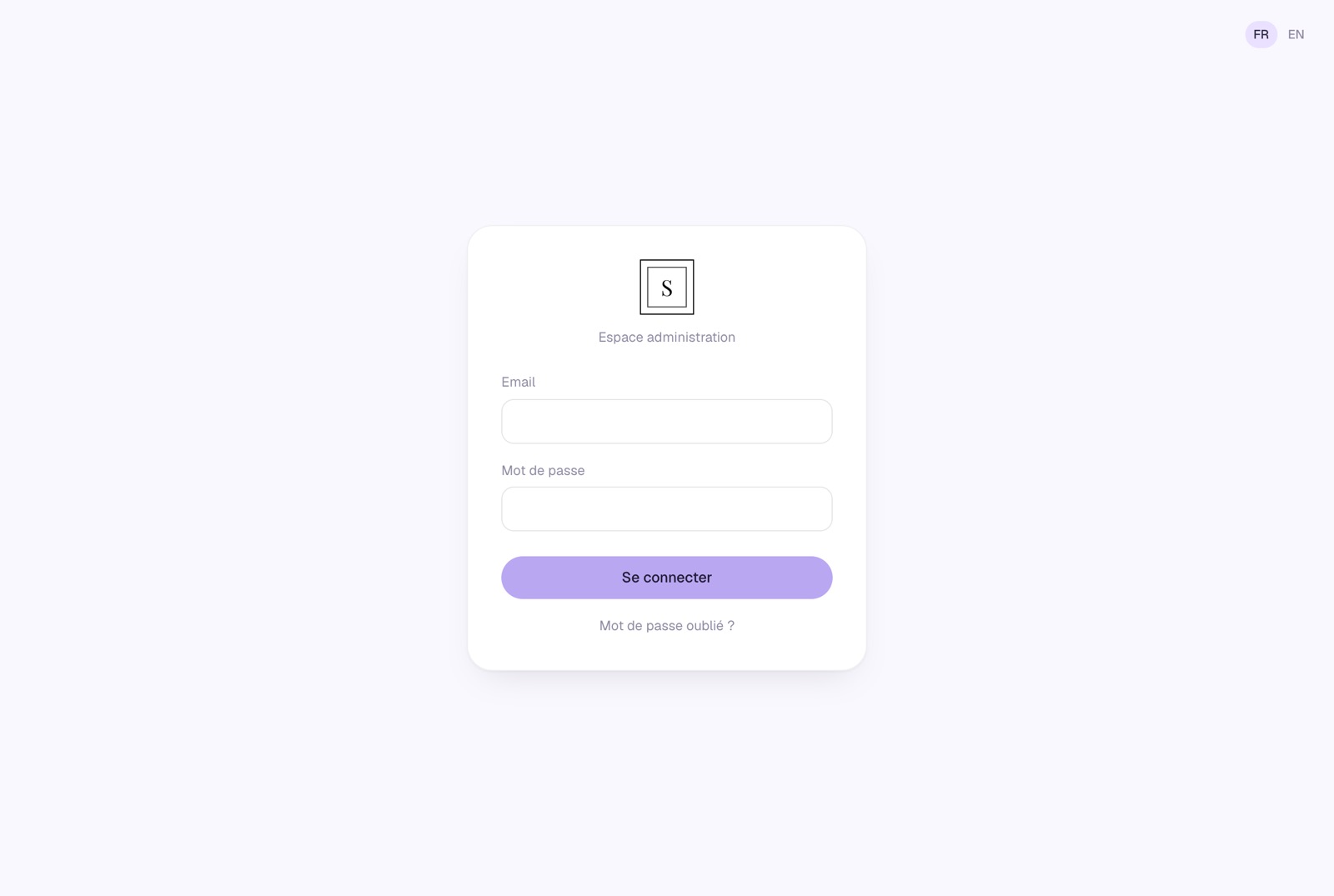 Page de connexion